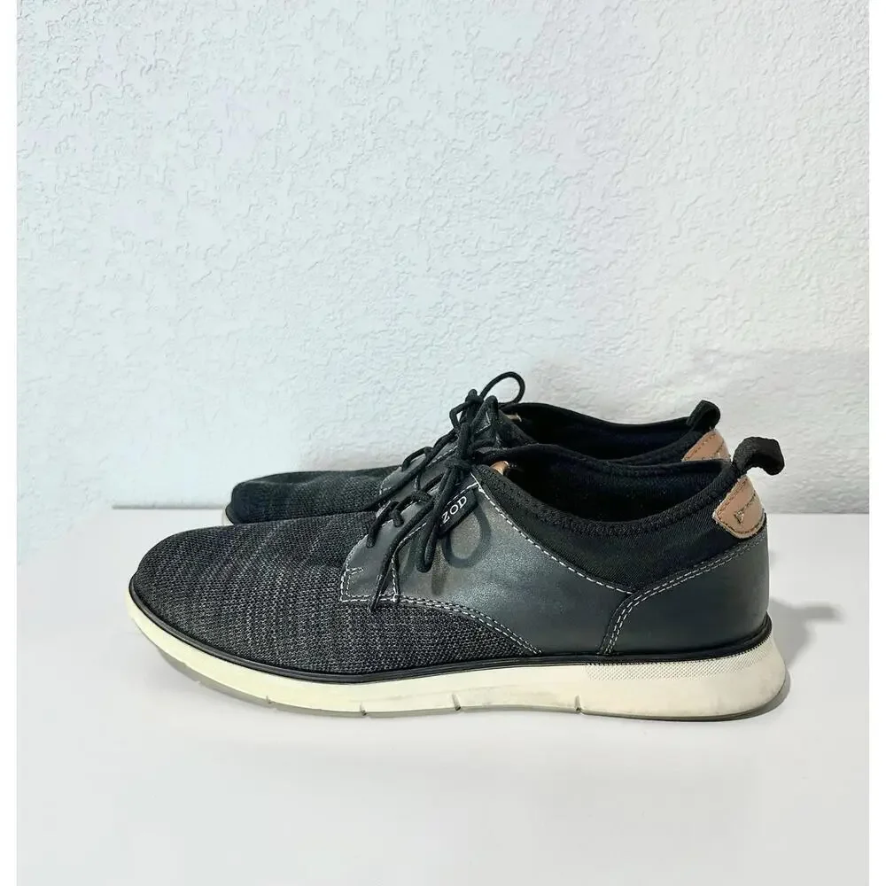 Izod Mens Casual Shoes Drift Oxford Memory Foam Sneaker Breathable Black Size 10